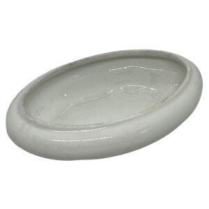 Limoges France 7" Trinket Dish White Porcelain Oval Bowl Jewelry Candy